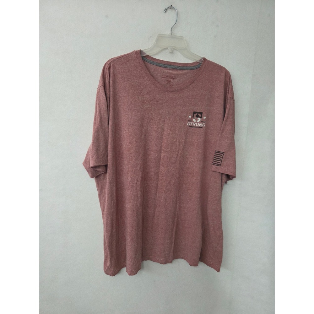 Strong Graphic T-Shirt Mens 4XL Red Ochre Freedom Patriotic Short Sleeve Patriot